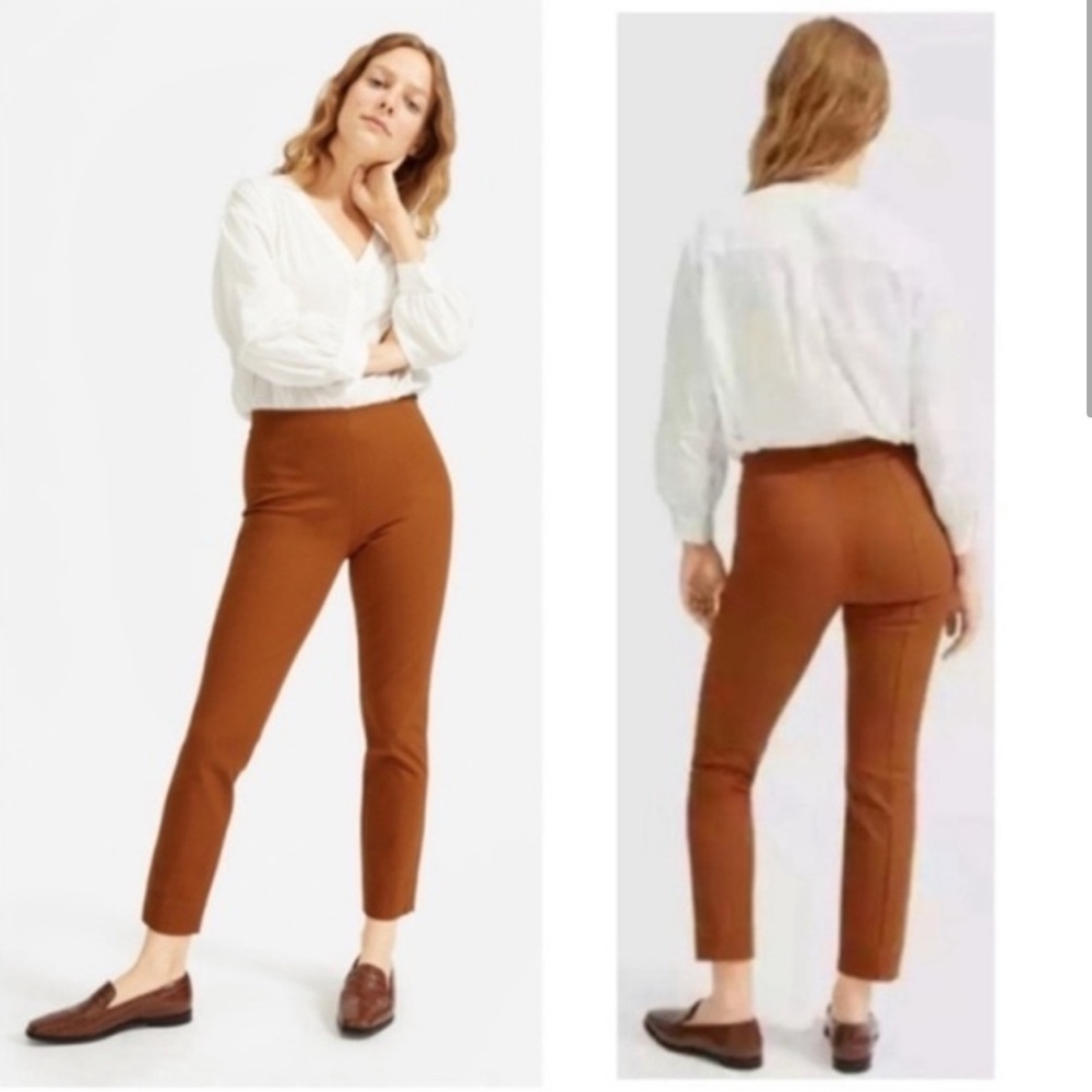 Everlane Bi-Stretch Work Pant - ankle length - Burnt Orange - Size 8
